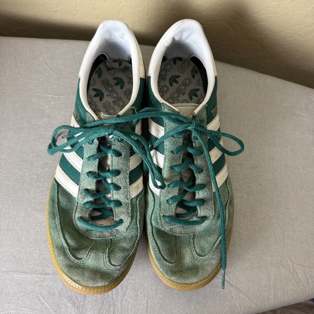 adidas Handball Spezial JH5438 Green White Suede Gum Shoes Men’s Size 9